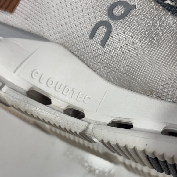 On Running Women's White and Tan Sneakers - Picture 12 of 16